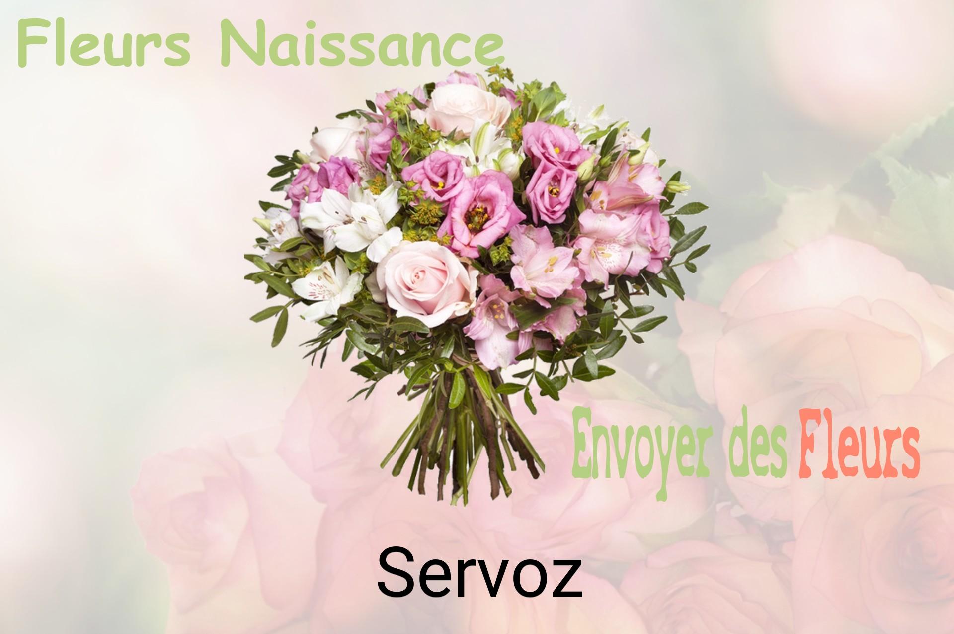 Bouquet de fleurs de naissance livré à Servoz