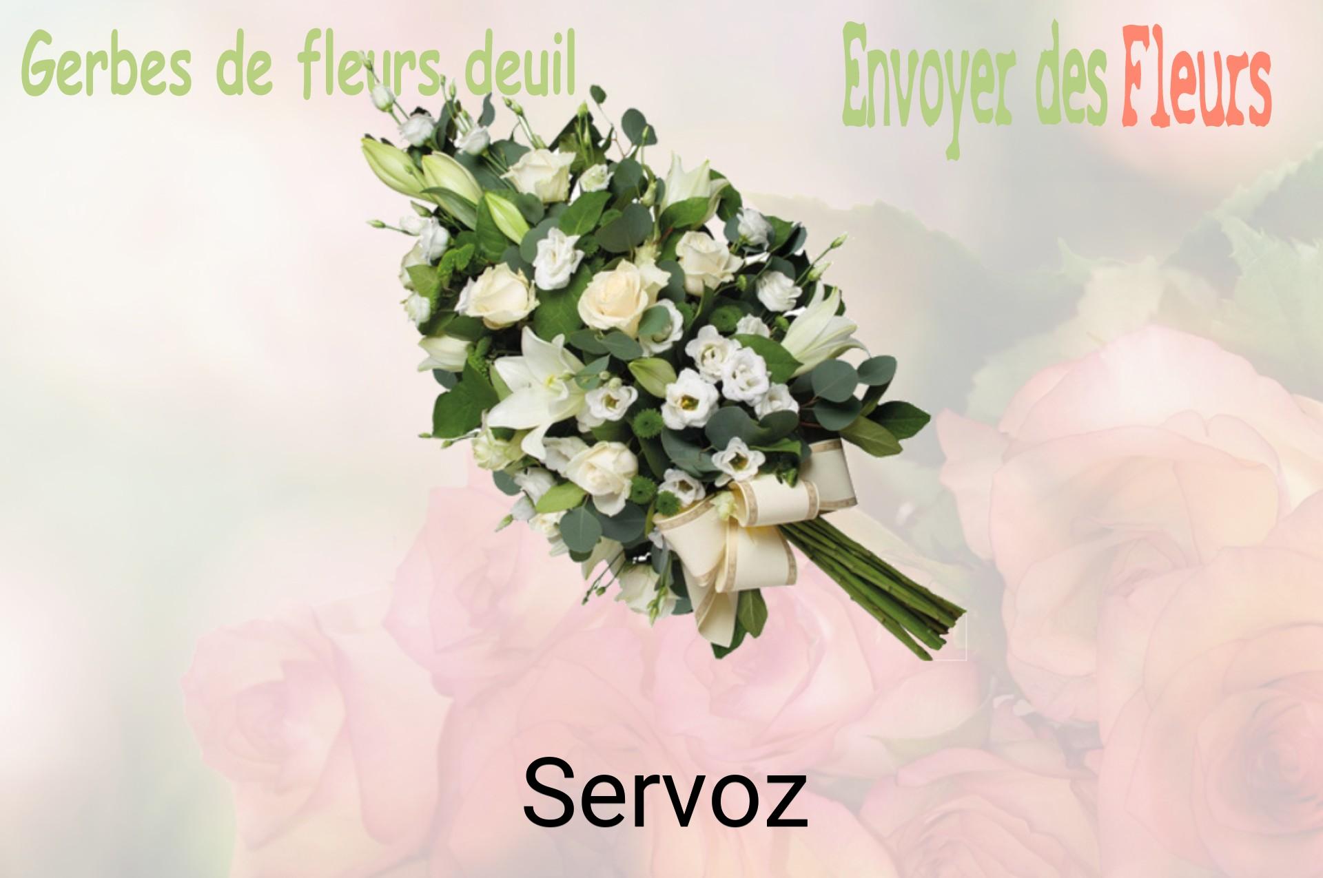 Gerbe de fleurs de deuil livrée à Servoz